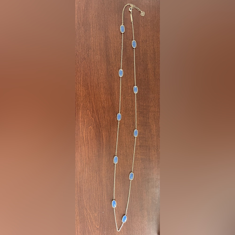Kellie Long Necklace in light blue